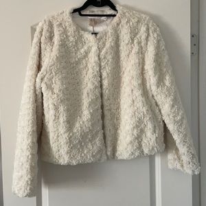 Faux Fur Cream Jacket